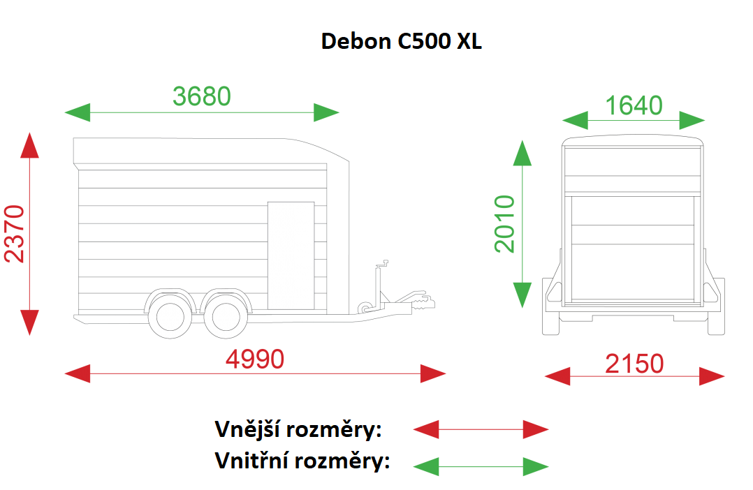 Debon C500 XL rozměry